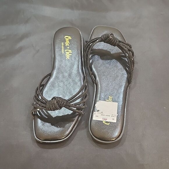 BRAND NEW CHASE+CHLOE EVE-38 RHINESTONES WOMEN'S SLIDERS - Picture 9 of 12